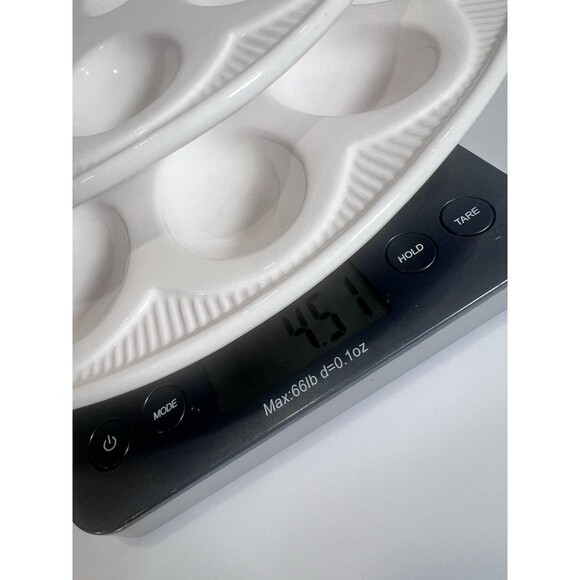 Deviled Egg Platter Set - 2pc White Ceramic.  Egg Serving Platter‎ - Picture 14 of 14